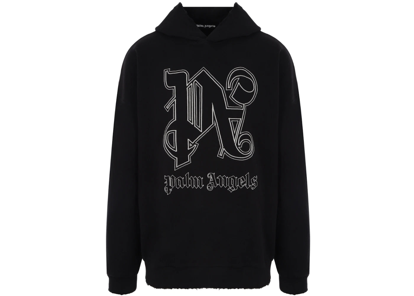 Palm Angels Monogram Statement Logo Hoodie Black -1