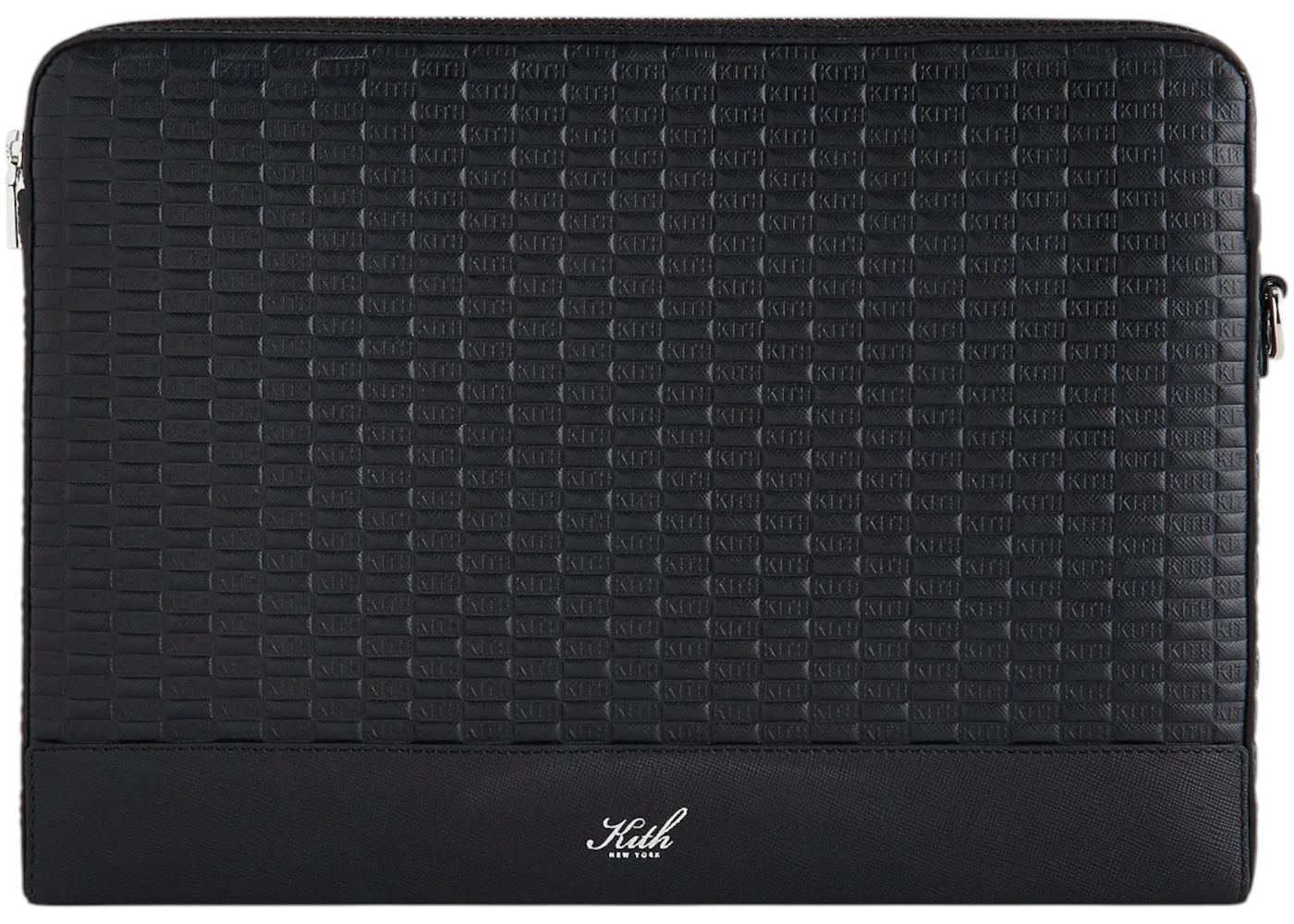Kith Monogram Leather 15" Laptop Case Black -1