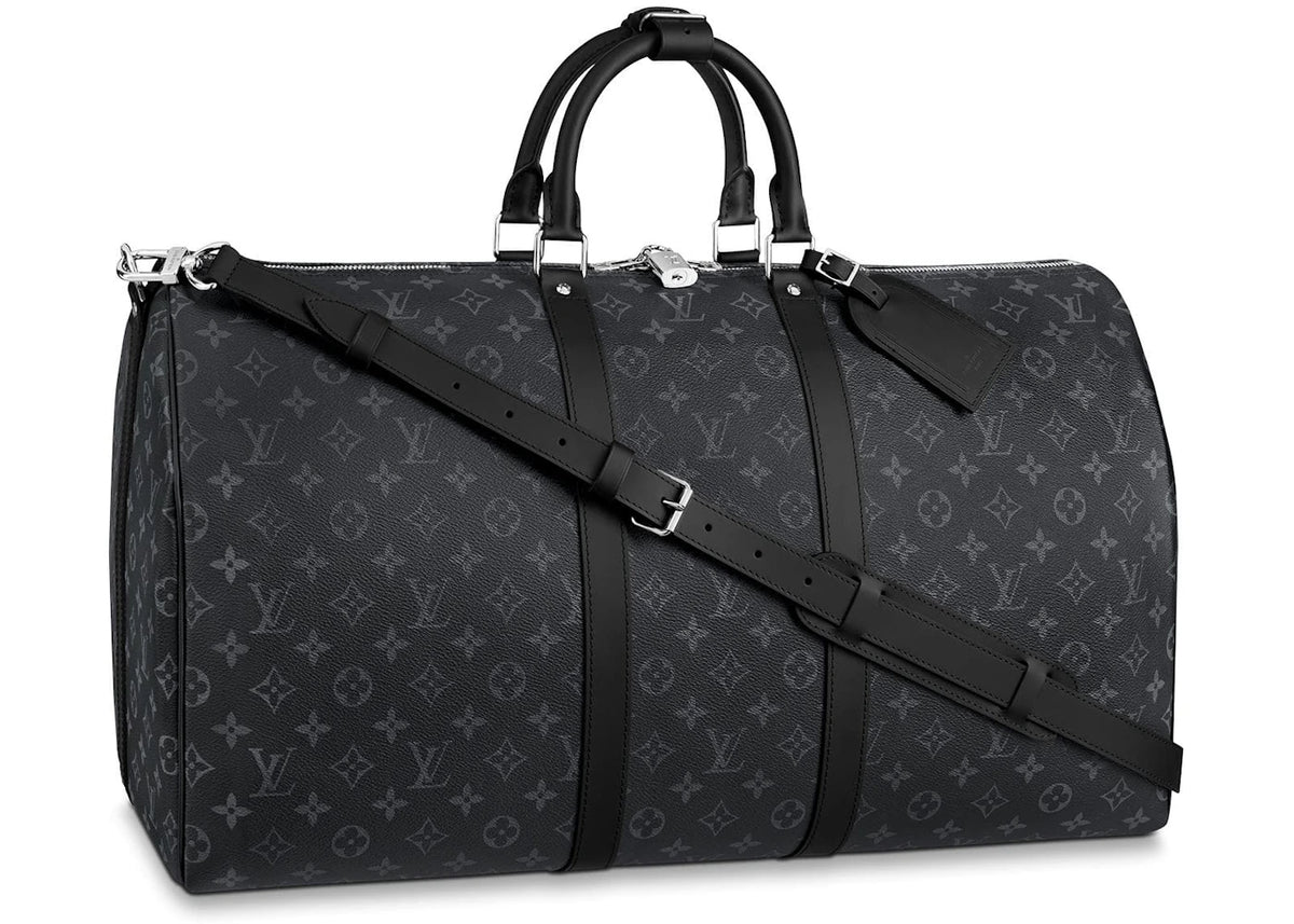 Louis Vuitton Keepall Bandouliere Monogram Eclipse 55 Black/Grey -1