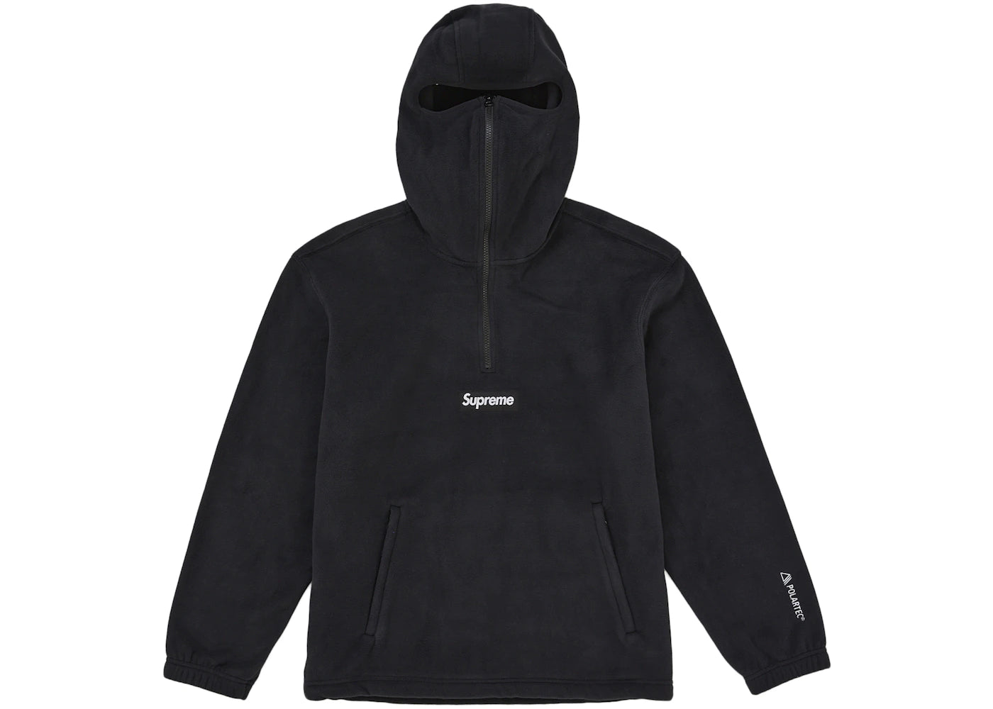 Supreme Polartec Face Mask Half Zip Hooded Sweatshirt Black -1