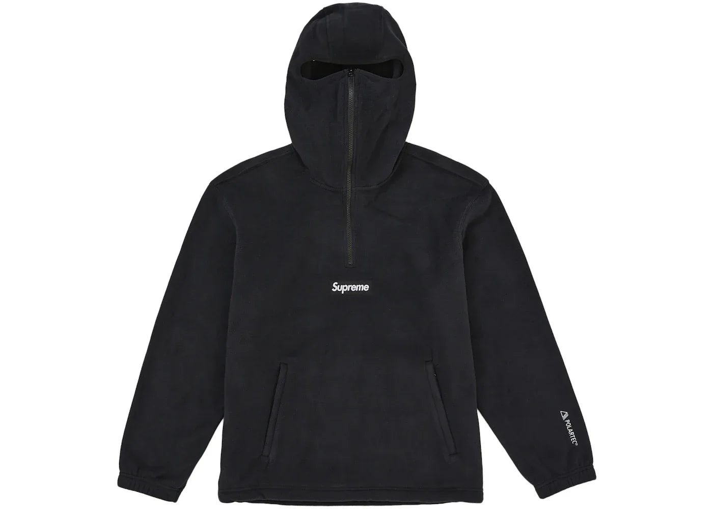 Supreme Polartec Face Mask Half Zip Hooded Sweatshirt Black -1