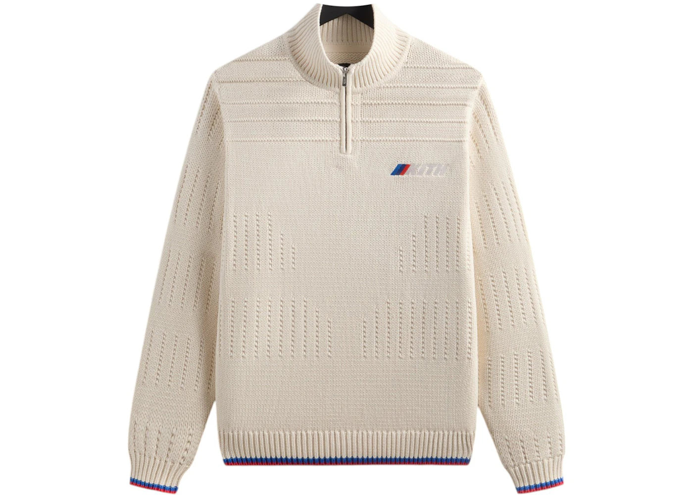 Kith x BMW Ansel Quarter Zip Sweater Sandrift -1