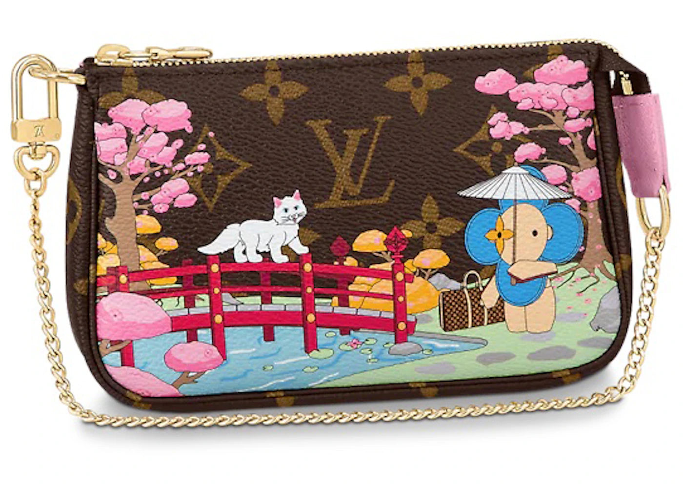 Louis Vuitton Mini Pochette Accessoires Monogram Vivienne Wisteria Pink -1