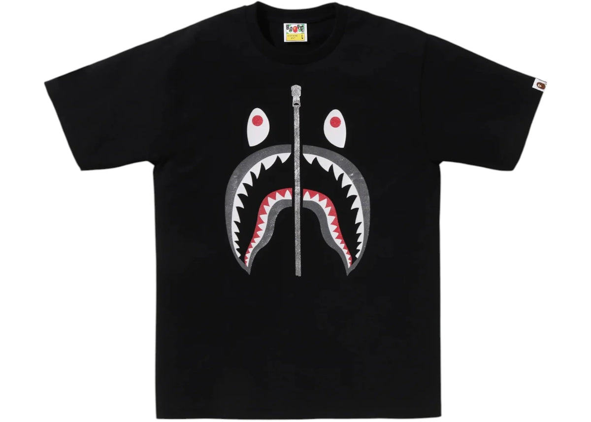 BAPE Glitter Shark Tee Black -1