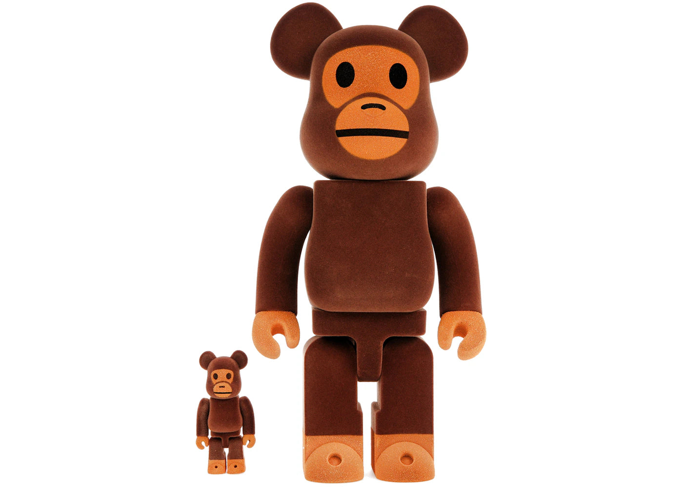 Bearbrick x Bape Baby Milo Flocky Ver. 100% & 400% Set -1