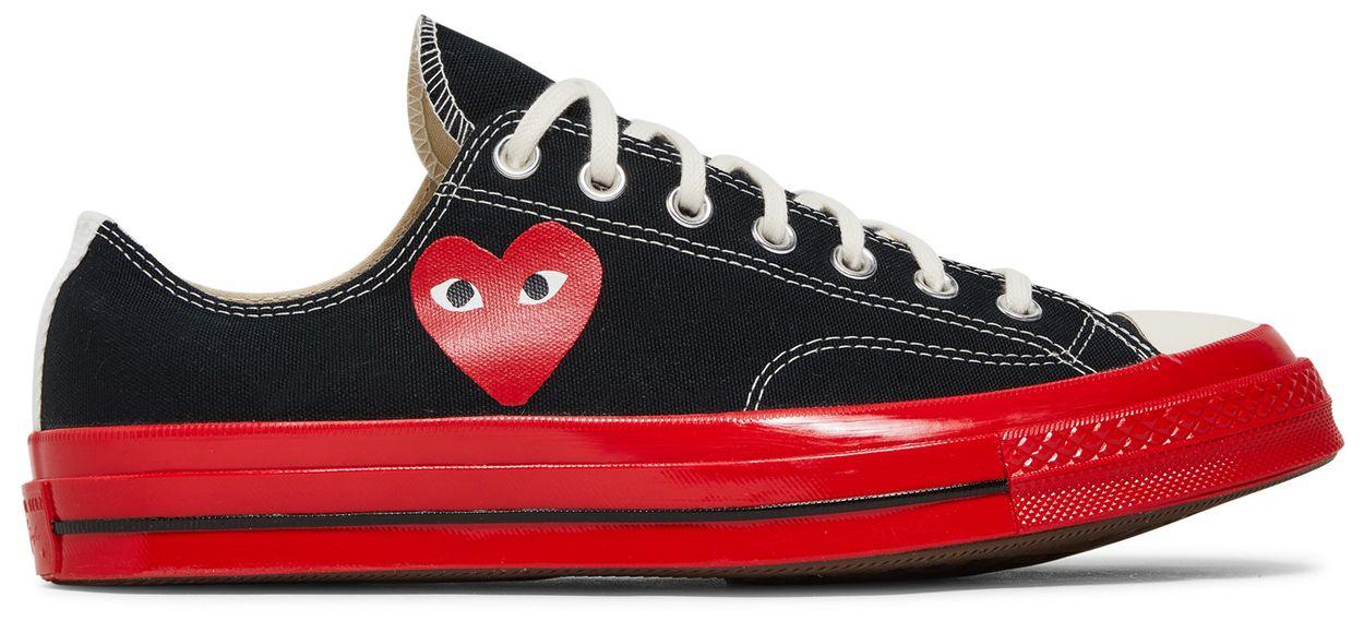 Converse Chuck Taylor All Star 70 Ox Comme des Garcons PLAY Black Red Midsole-1