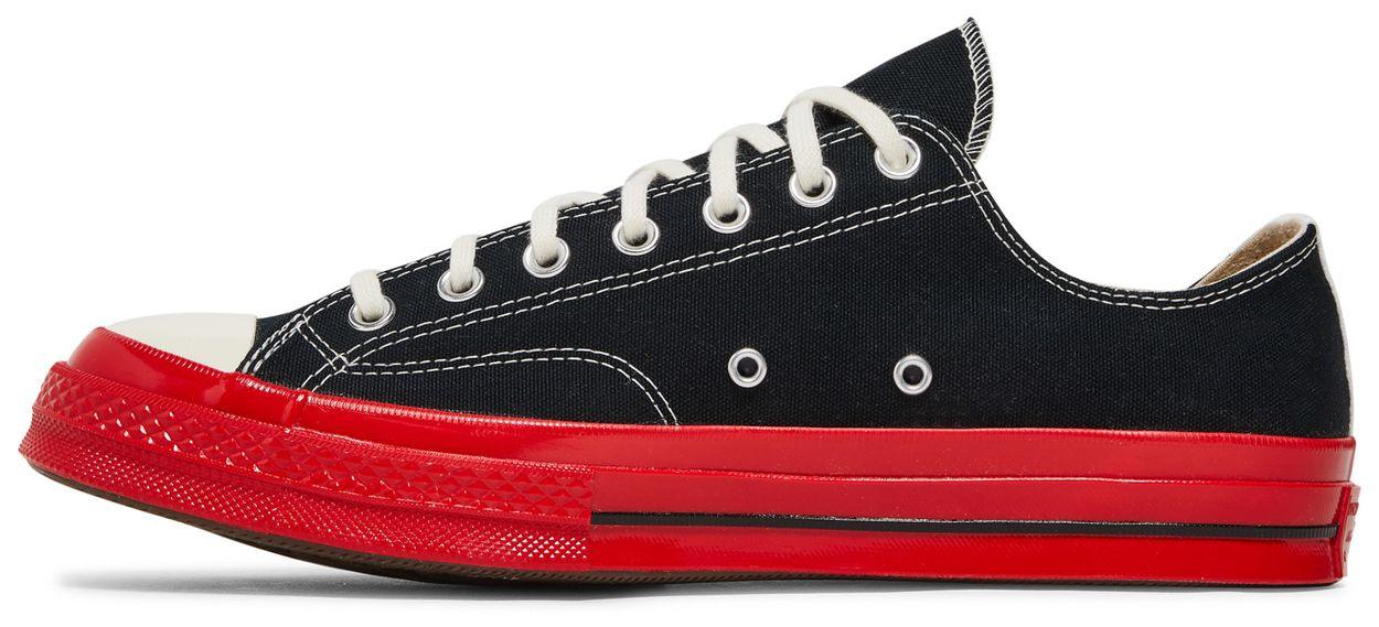 Converse Chuck Taylor All Star 70 Ox Comme des Garcons PLAY Black Red Midsole-2