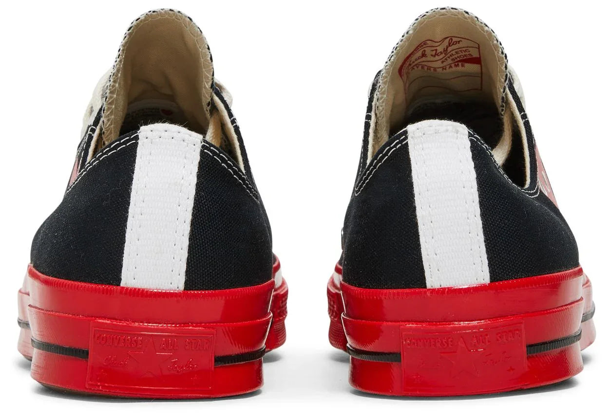 Converse Chuck Taylor All Star 70 Ox Comme des Garcons PLAY Black Red Midsole-Back