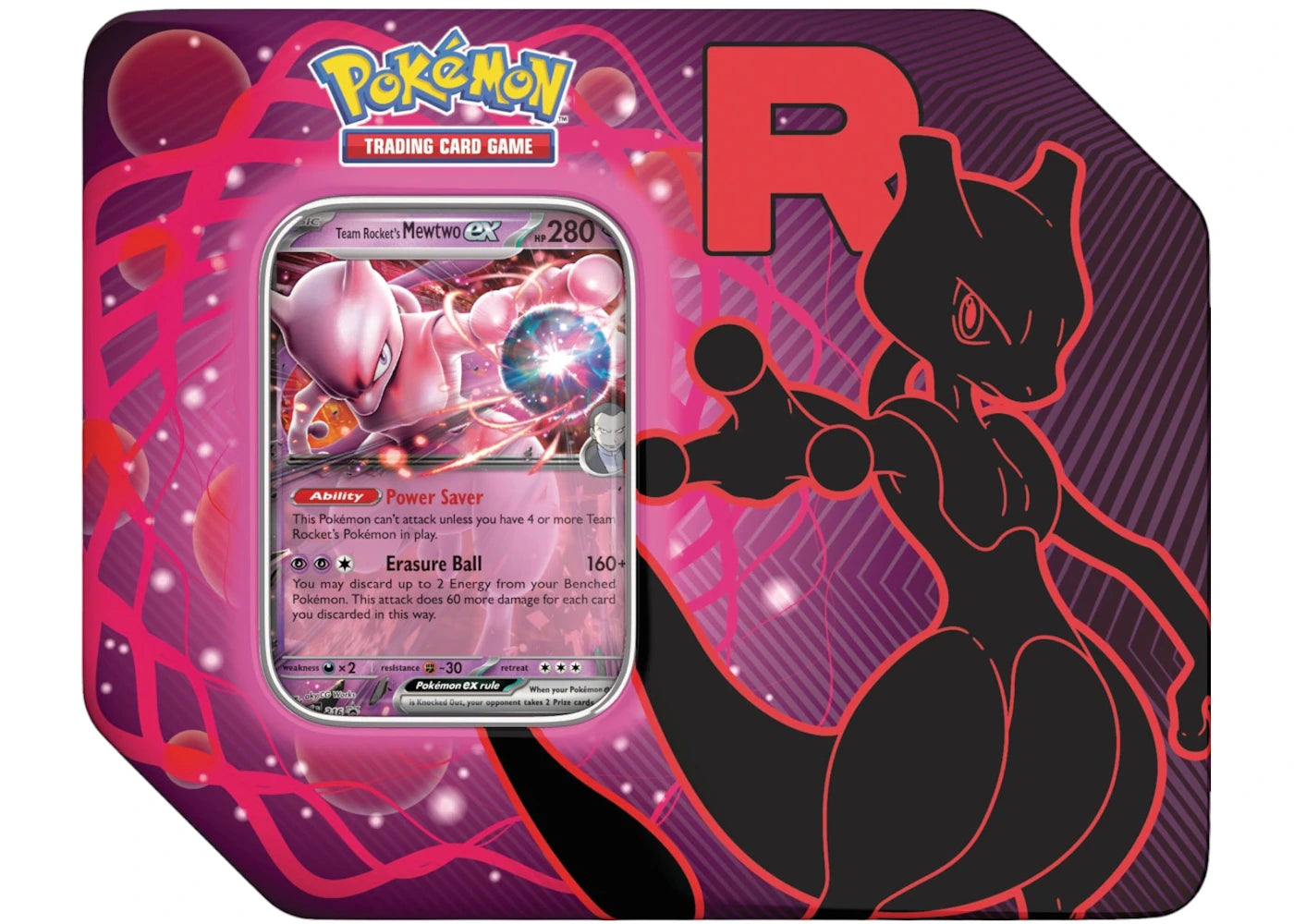 2025 Pokémon Team Rocket Mewtwo Ex Tin Case (US) -1