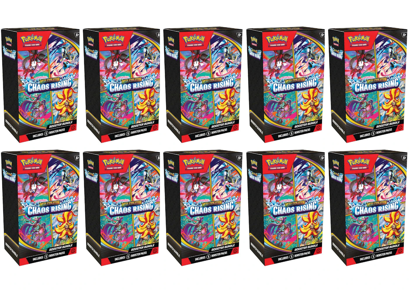 2026 Pokémon Mega Evolution Chaos Rising Booster Bundle 10x Lot -1