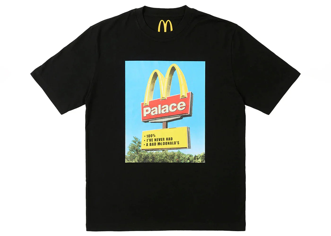 Palace x McDonald's Sign T-shirt Black -1