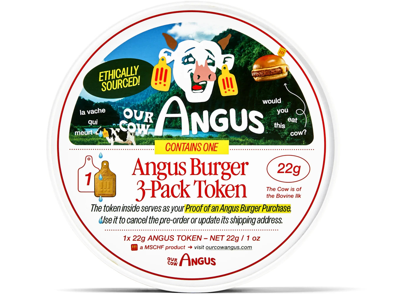 MSCHF "Our Cow Angus" Burger 3-Pack Token -1