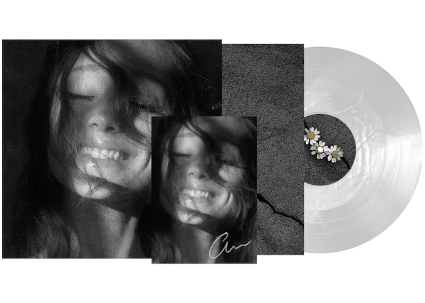 Ariana Grande Petal Translucent Pearly White Lp (Signed) Vinyl -1