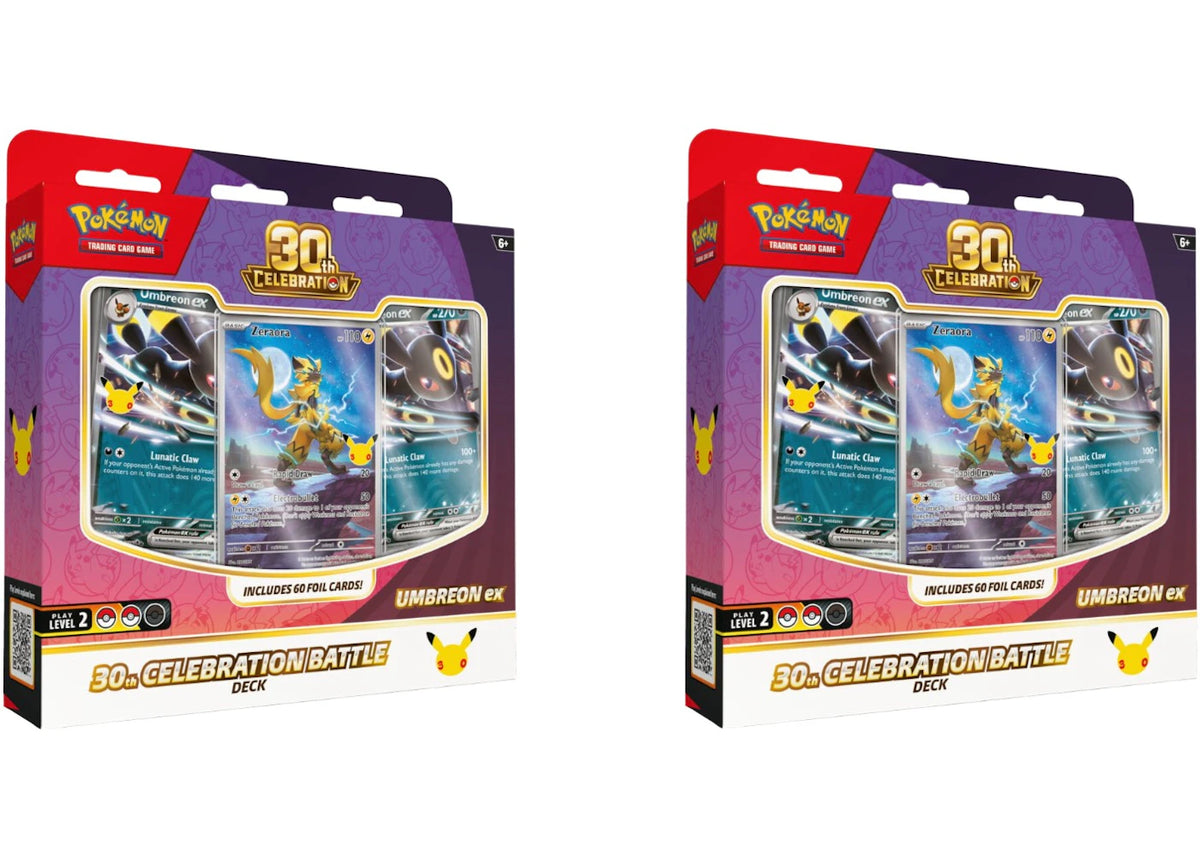 2026 Pokémon Mega Evolution 30th Celebration Umbreon ex Battle Deck 2x Lot -1