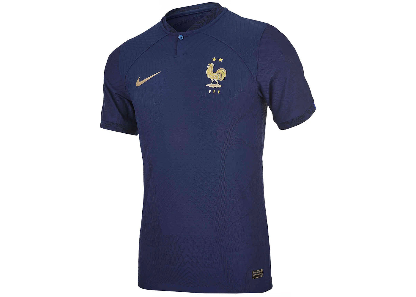 Nike France 2022/23 Match Home ADV Soccer Jersey Midnight Navy/Metallic Gold -1