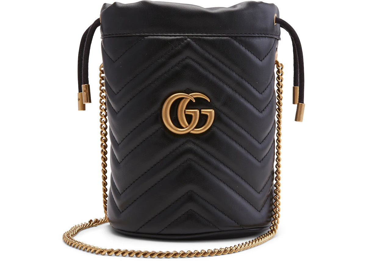 Gucci GG Marmont Bucket Bag Mini Black -1