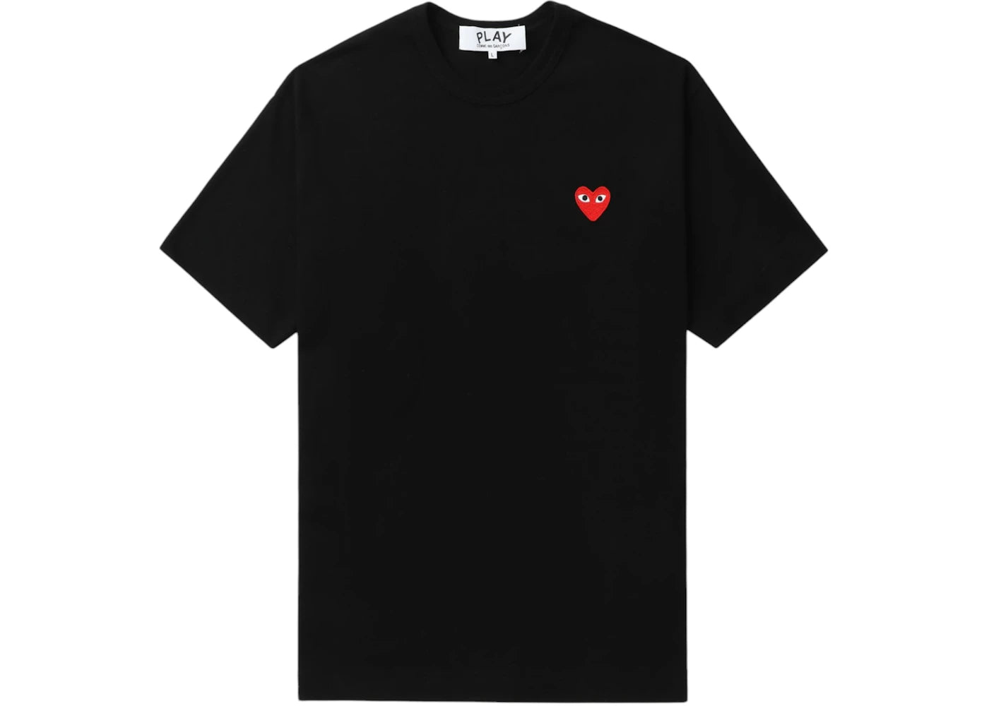 Comme des Garcons PLAY Logo Tee Black/Red -1