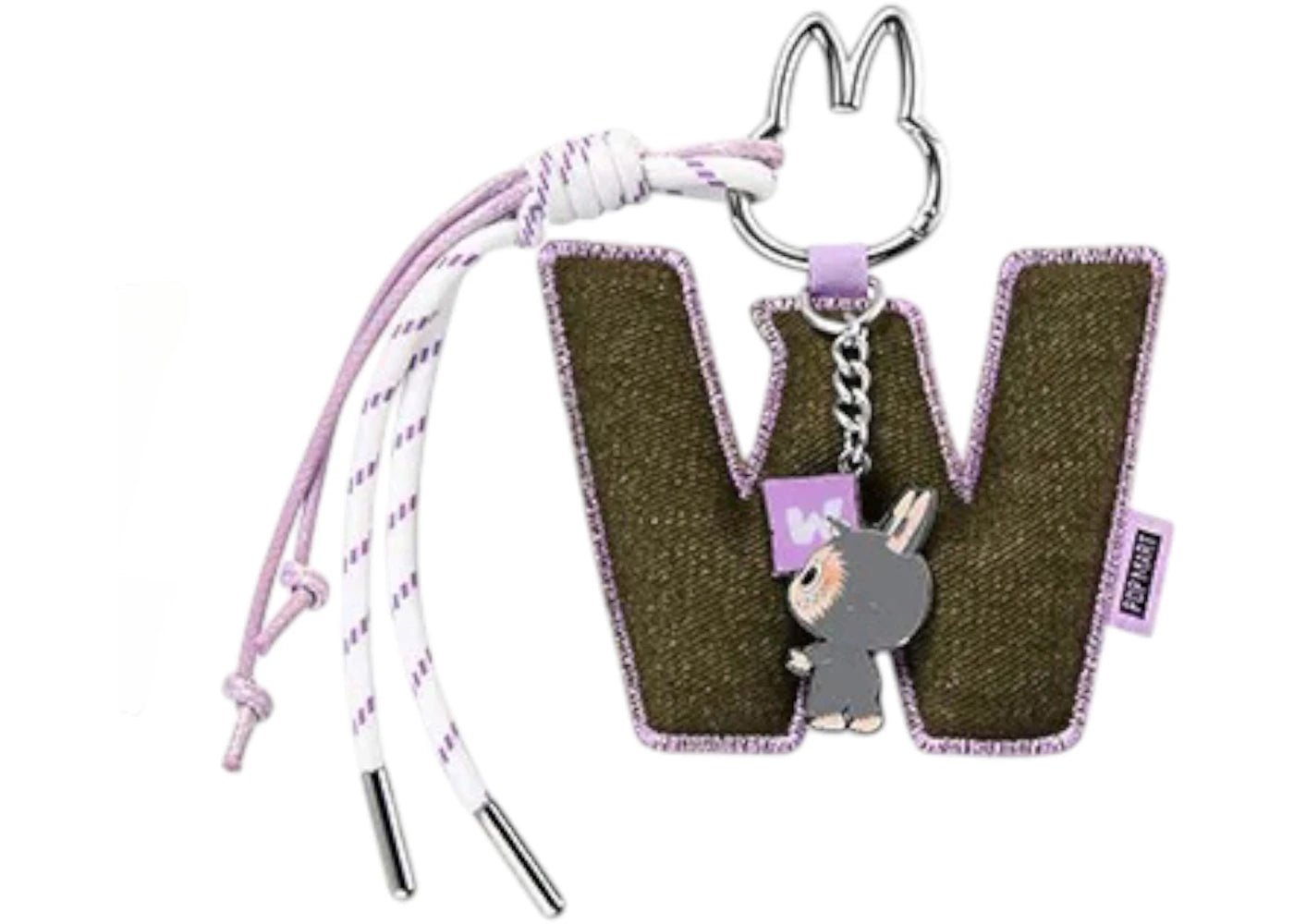 Pop Mart Labubu The Monsters Pin for Love Series "W" Letter Pendant -1