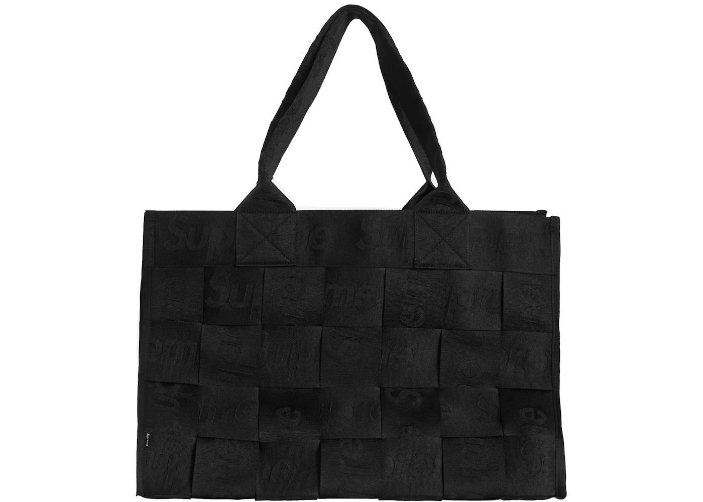 Supreme Woven Large Tote Bag Black -1