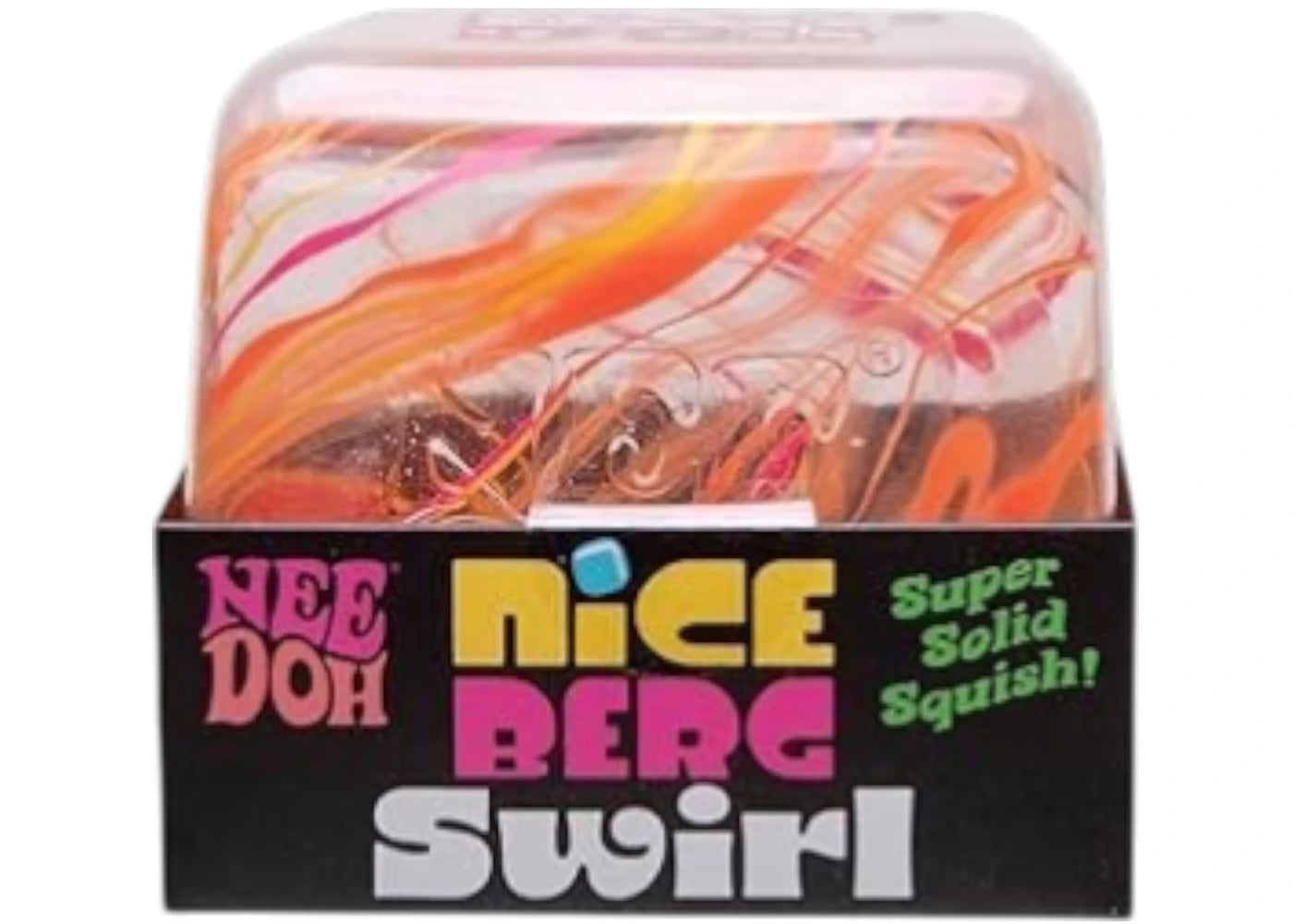 NeeDoh Jumbo Swirl Nice Berg Squishy Fidget Toy Orange -1