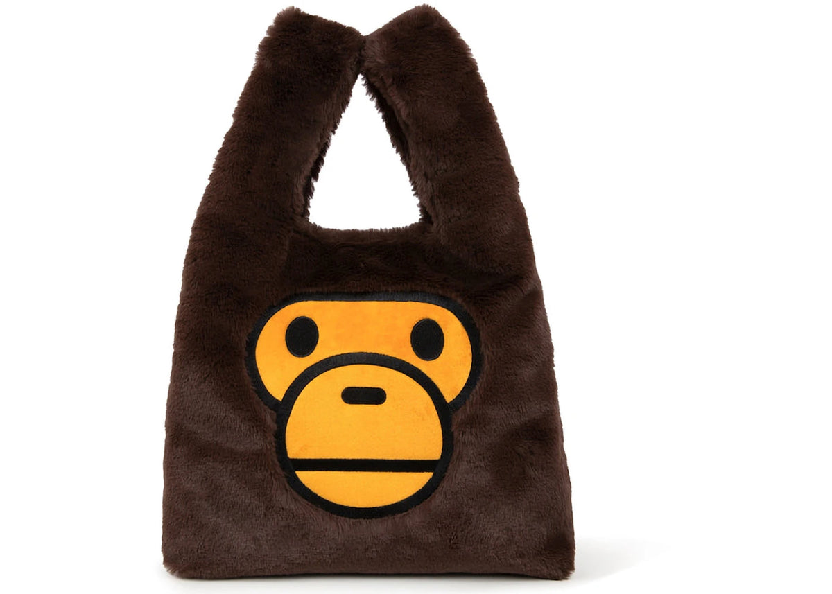 BAPE Baby Milo Fur Tote Bag Brown -1