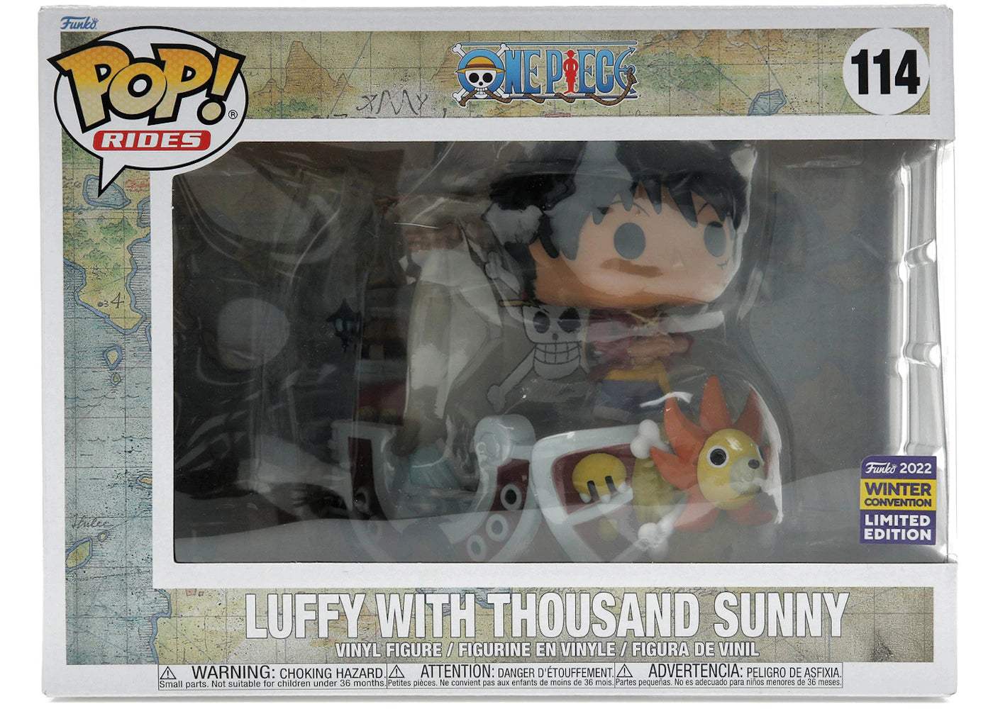 Funko Pop! Rides One Piece Luffy with Thousand Sunny 2022 Winter Convention Exclusive Figure #114 -1