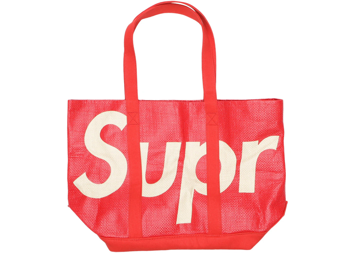 Supreme Raffia Tote Red -1