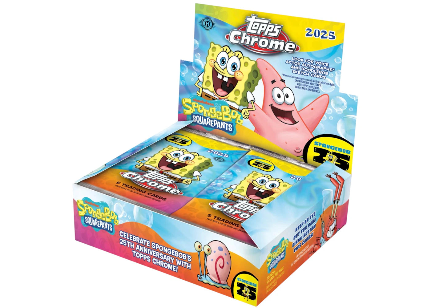 2025 Topps Chrome SpongeBob 25th Anniversary Hobby Box -1