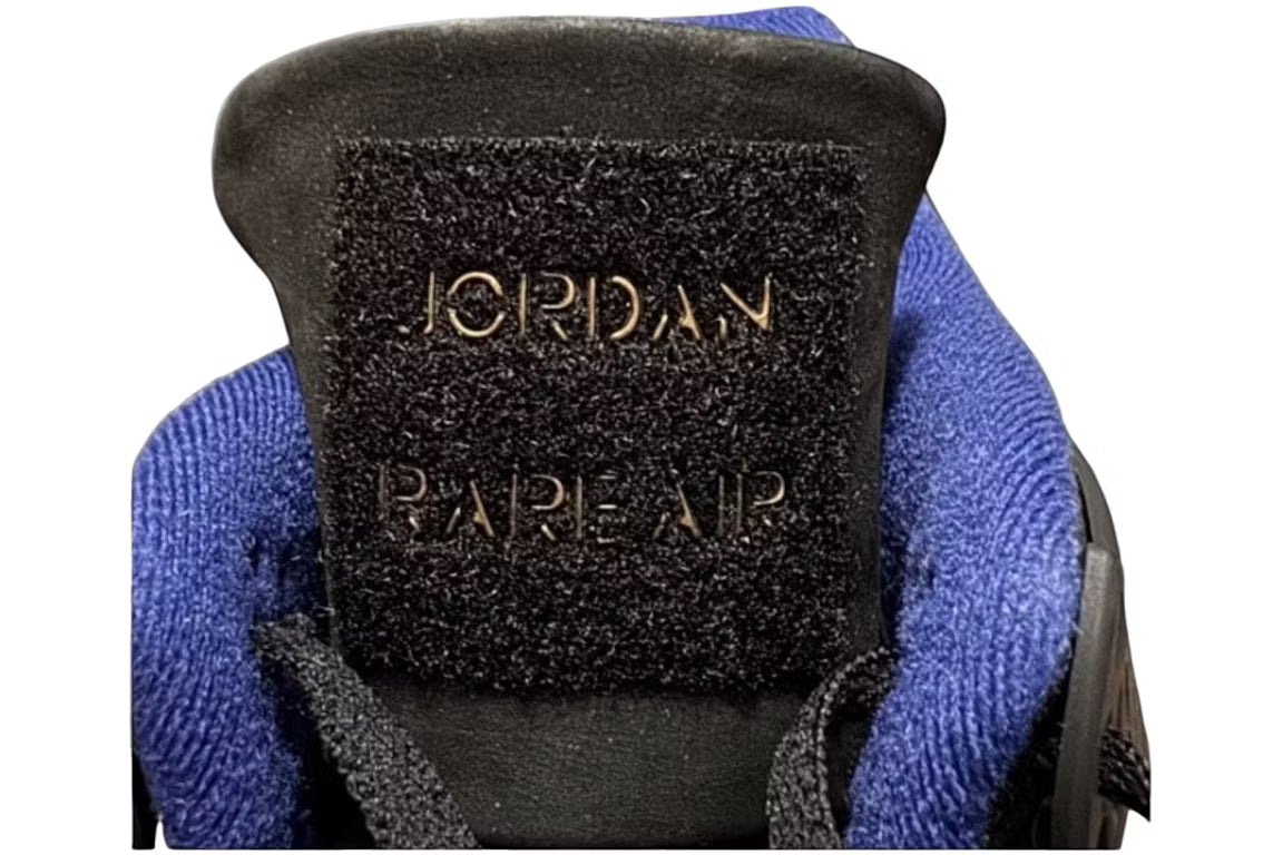 Jordan 4 Retro Rare Air (Gold Lettering) tongue