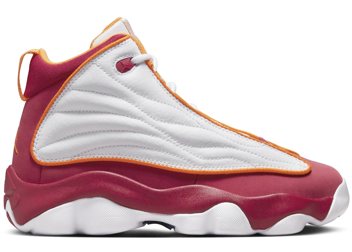 Jordan Pro Strong White Cardinal Red Vivid Orange (GS) -1