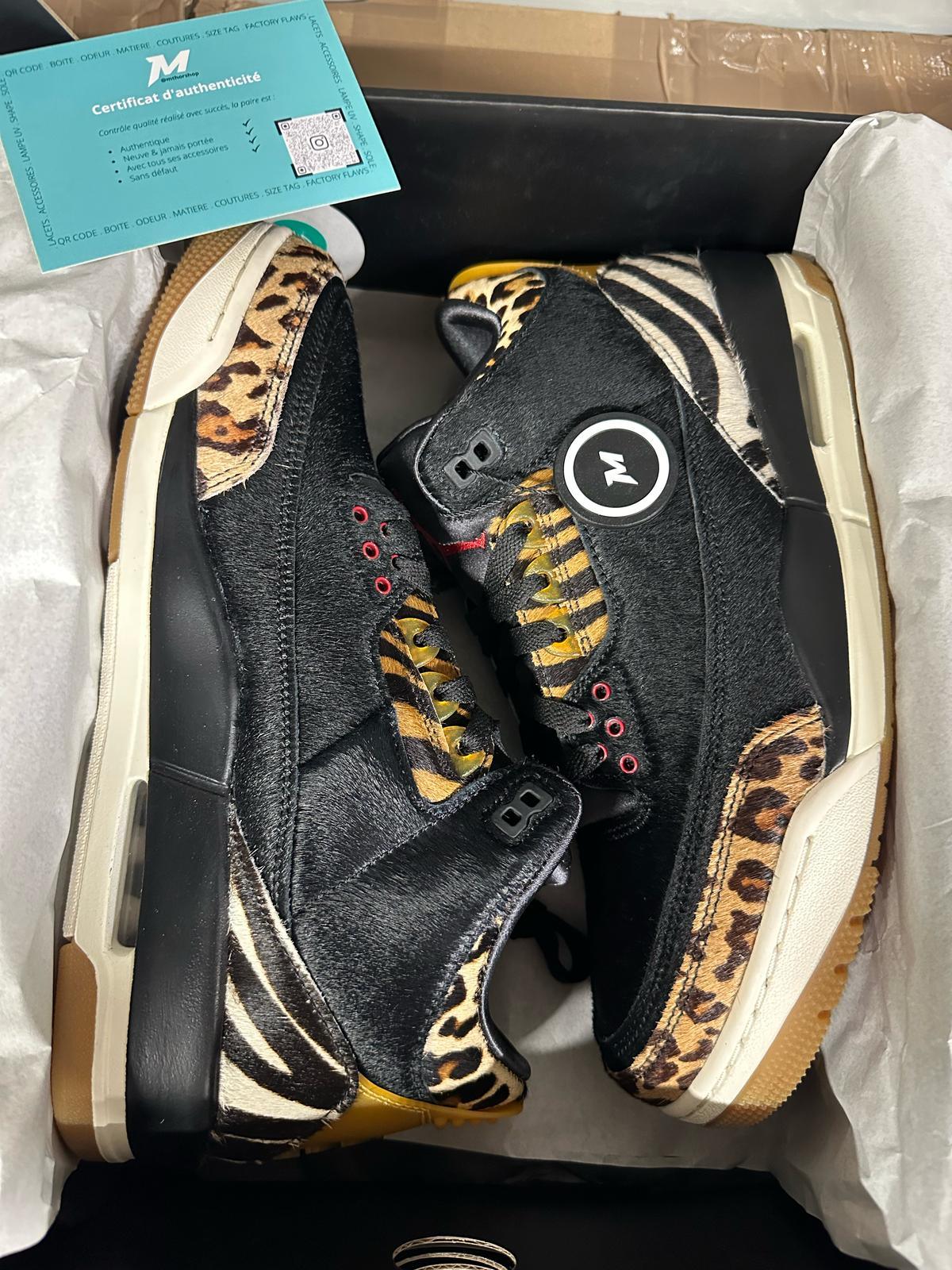 Air Jordan 3 Animal Instinct wave box and accessories