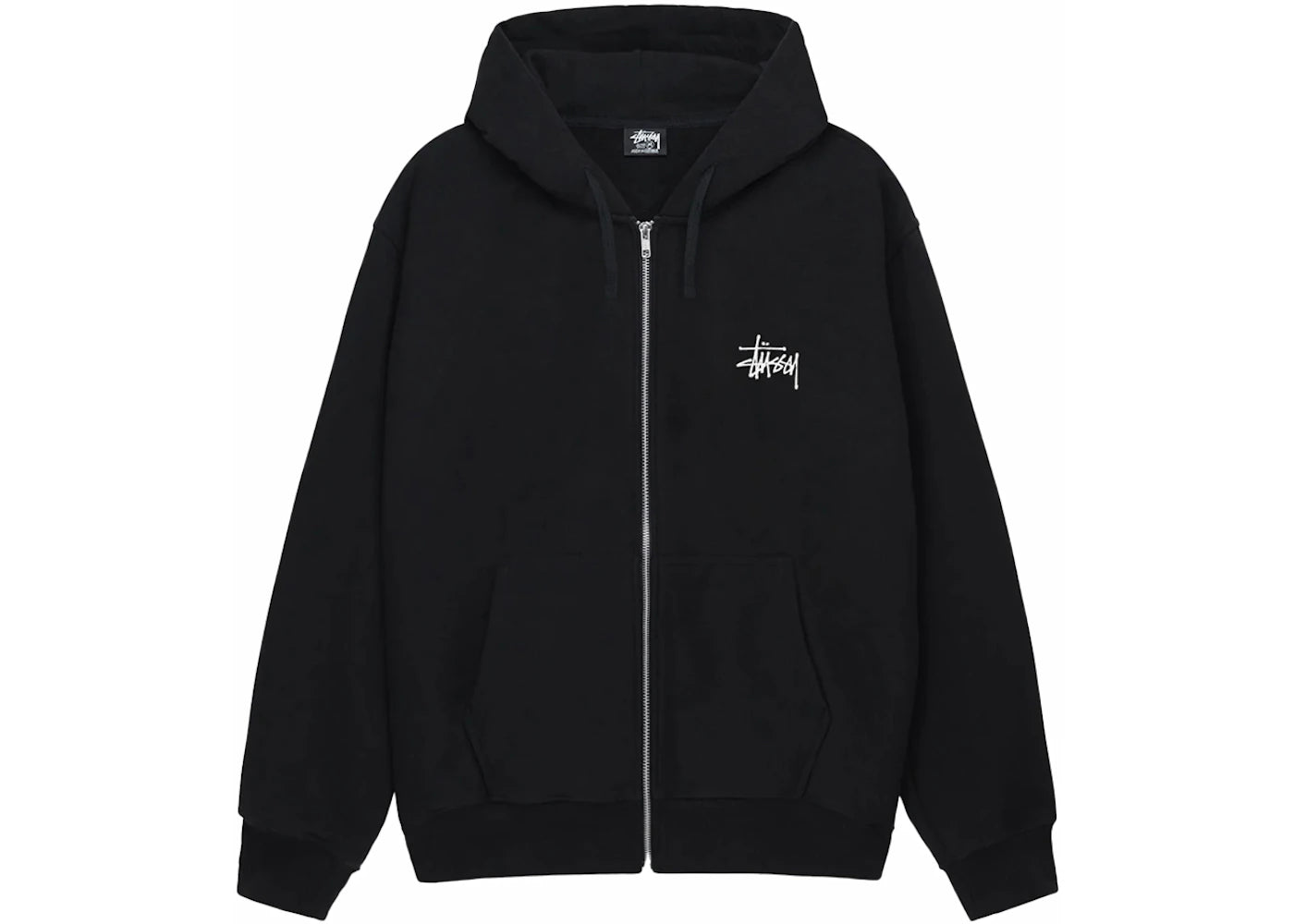 Stussy Basic Stussy Zip Hoodie Black -1
