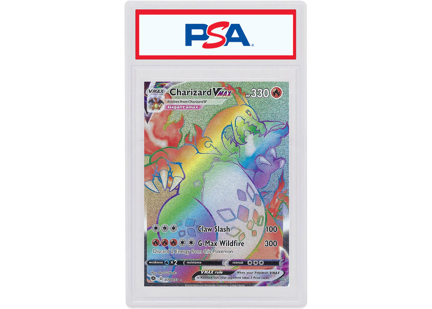 Charizard VMAX SCR 2020 Pokemon Sword & Shield Champion's Path #74 (PSA or BGS Graded) -1
