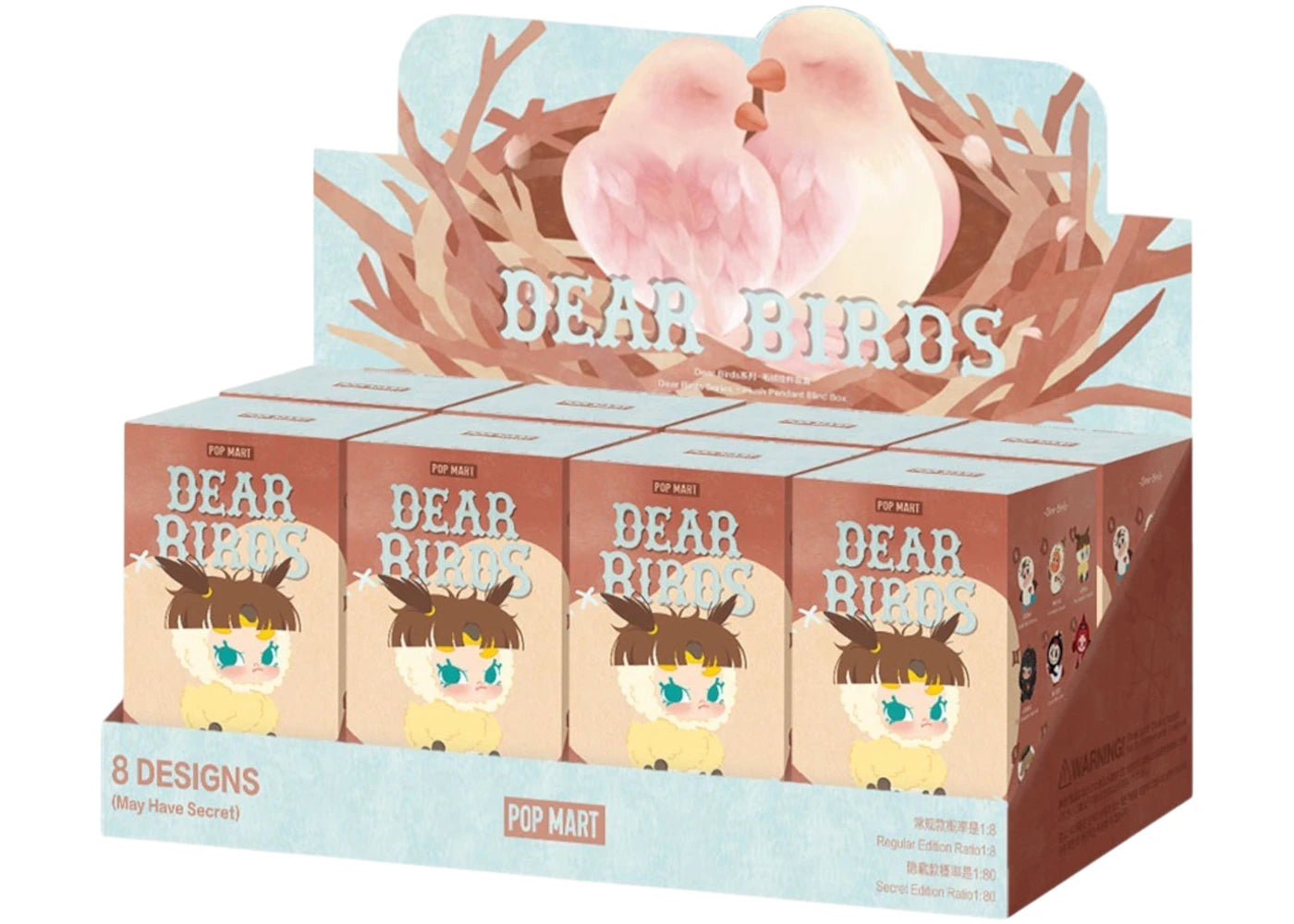 Pop Mart Dear Birds Series Plush Pendant Sealed Case (8 Blind Boxes) -1