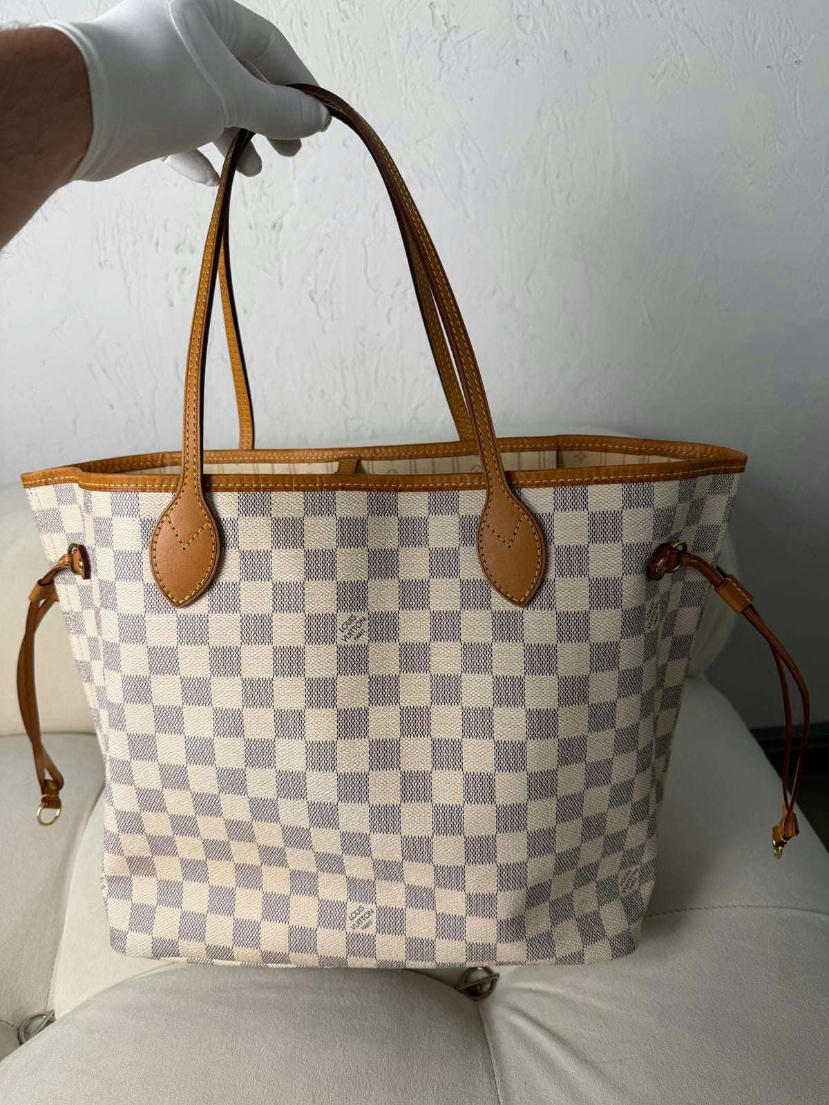 Louis Vuitton Neverfull Damier Blanc-Front