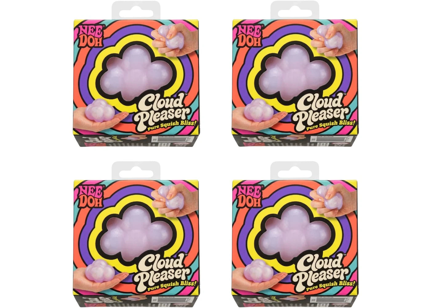 NeeDoh Cloud Pleaser Squishy Fidget Toy 4x Lot -1