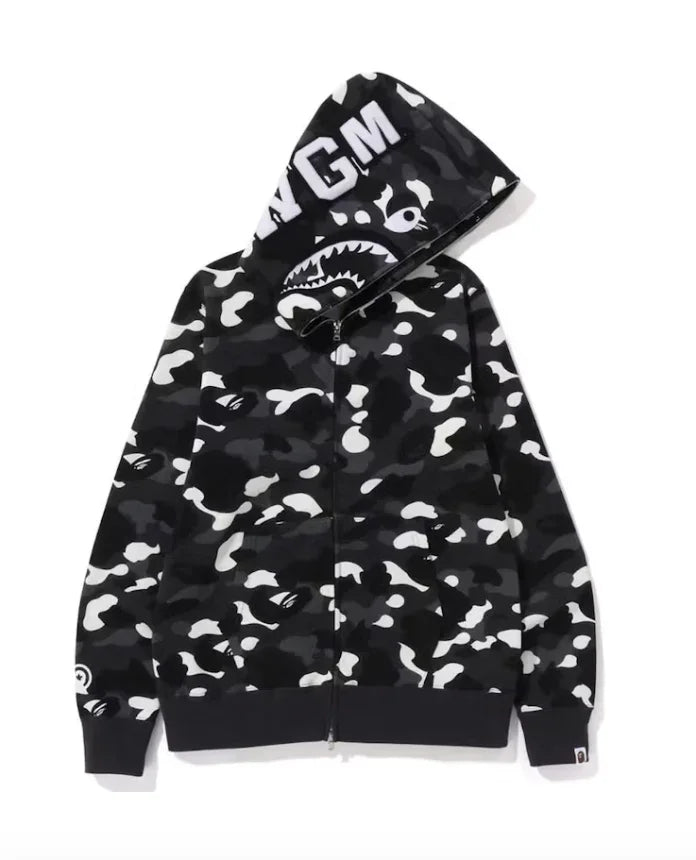 BAPE City Camo Shark WGM Full-Zip Hoodie (SS23) Black