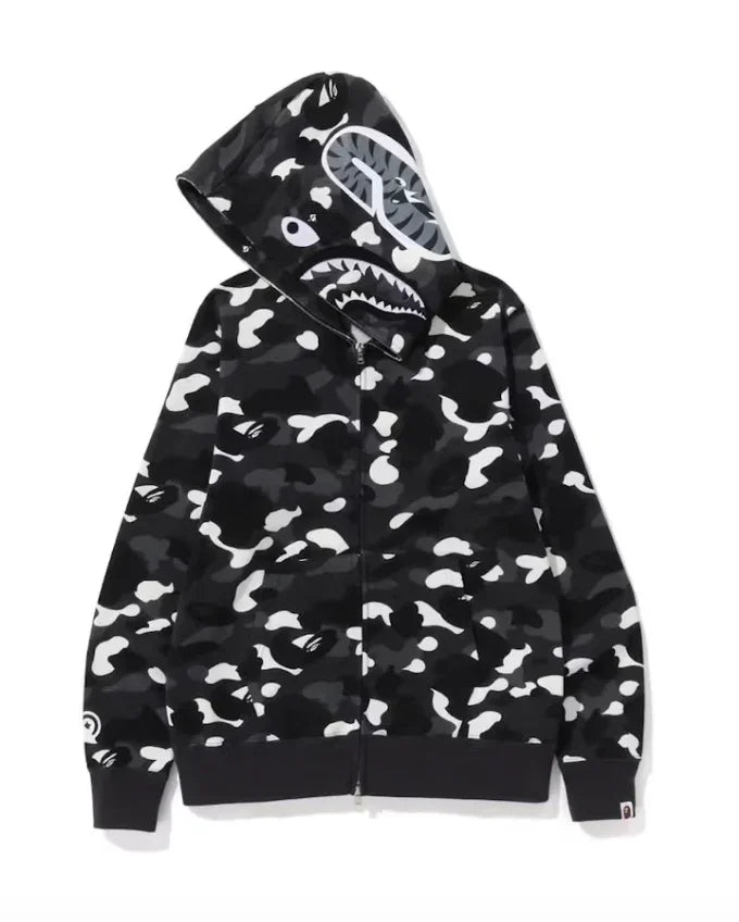 BAPE City Camo Shark WGM Full-Zip Hoodie (SS23) Black