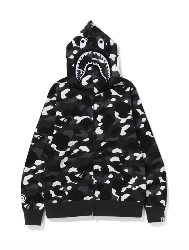 BAPE City Camo Shark WGM Full-Zip Hoodie (SS23) Black