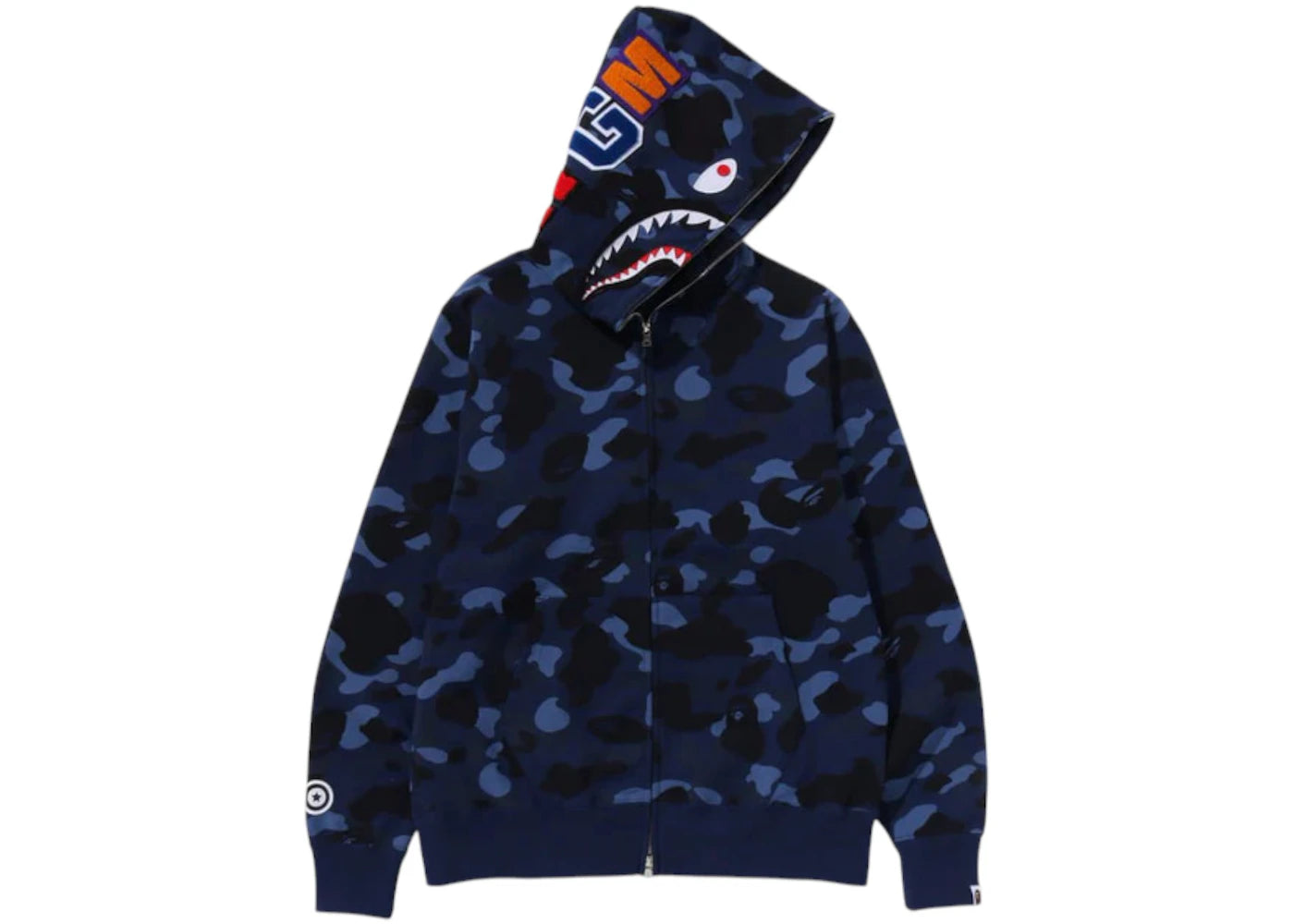 BAPE Color Camo Shark Full Zip Hoodie (FW24) Navy