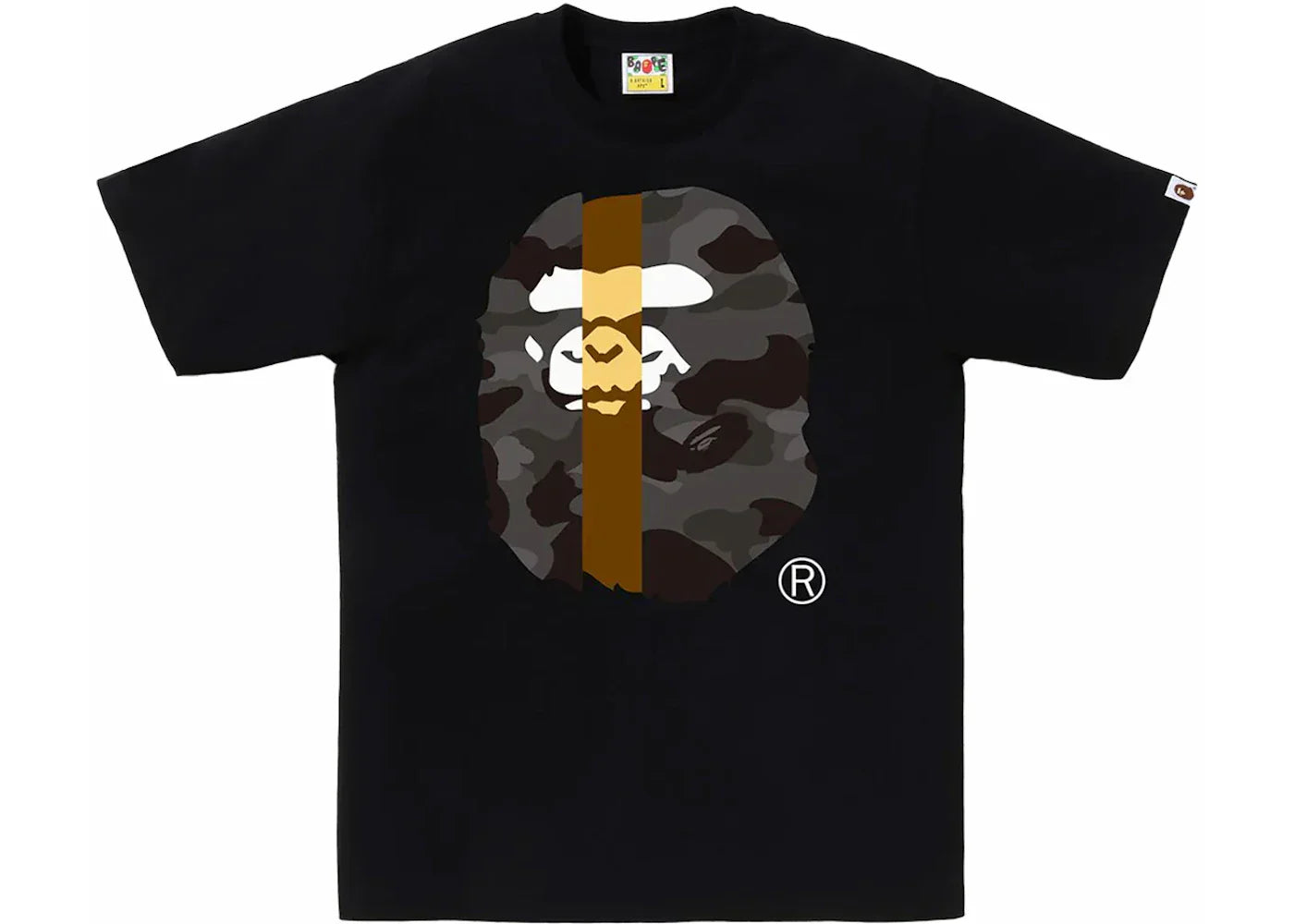 BAPE Color Camo Transform Big Ape Head Tee Black/Black