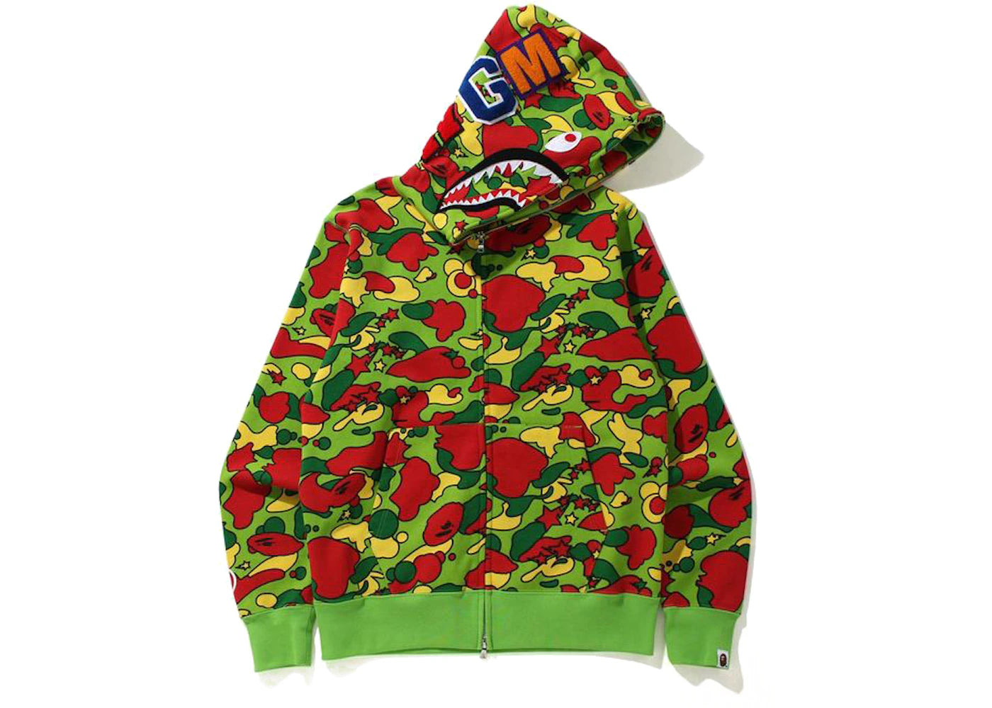 BAPE Sta Camo Shark Full Zip Hoodie Green
