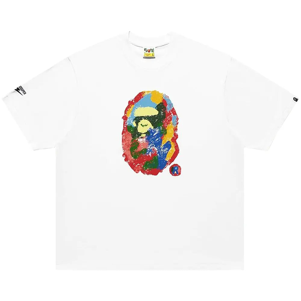 BAPE x KidSuper Painting Ape Head Tee White 2