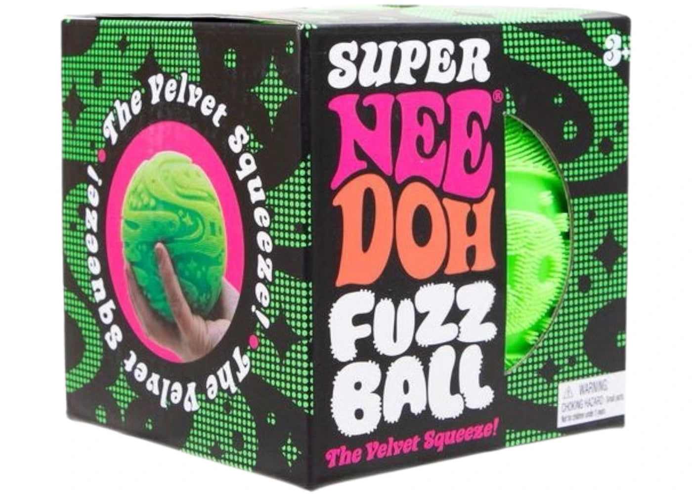 NeeDoh Super Fuzzball Squishy Fidget Toy Green -1