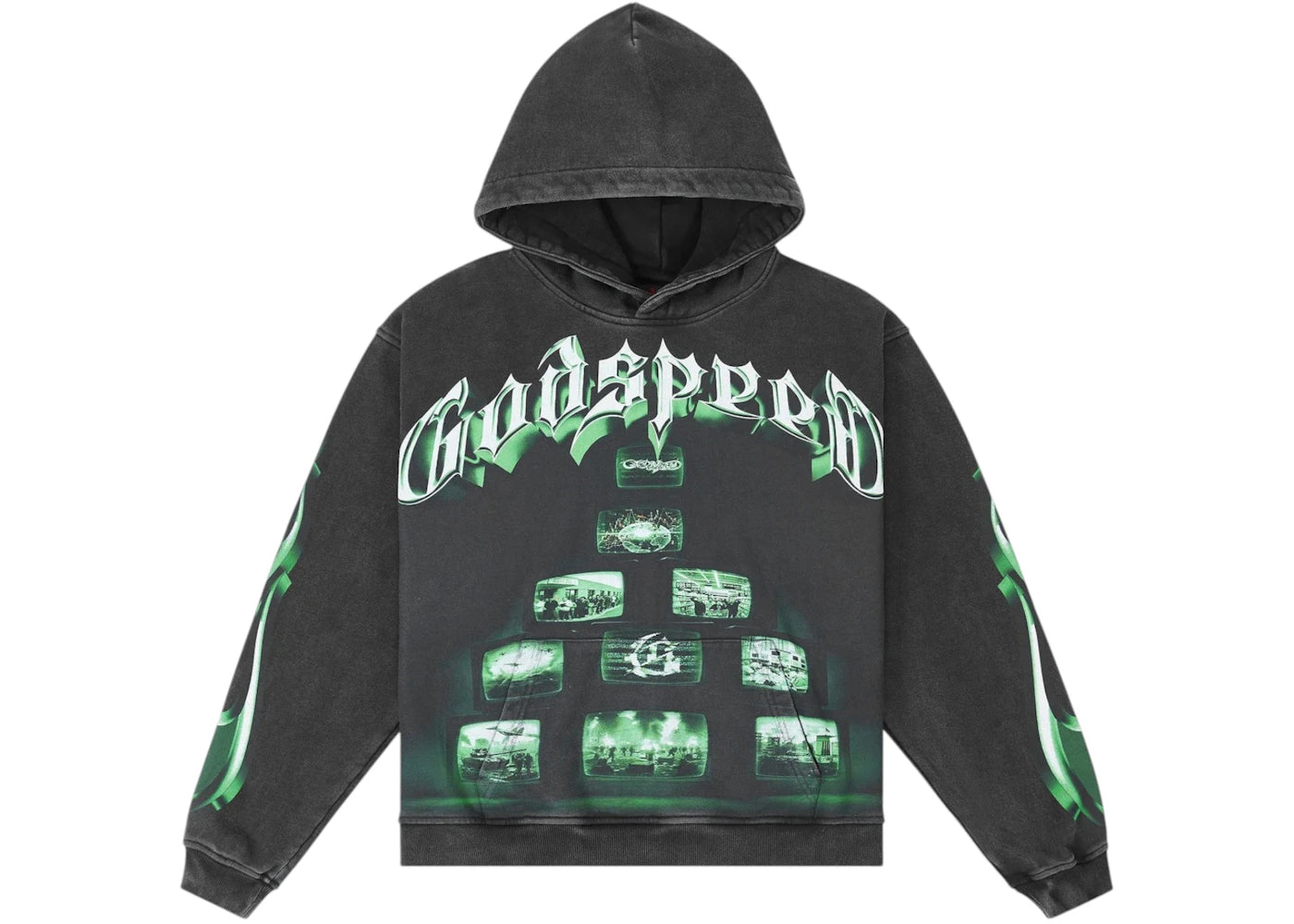 Godspeed Overstimulation 2025 Hoodie Black Wash -1