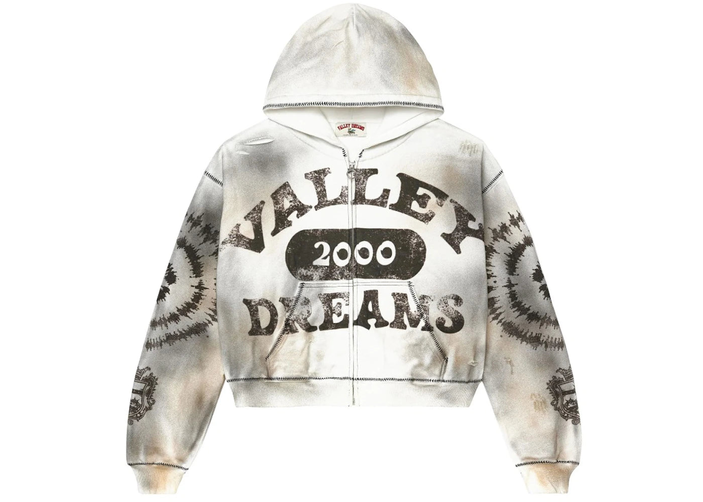 Vale Forever Spiral Zip Up Hoodie Ash Grey -1