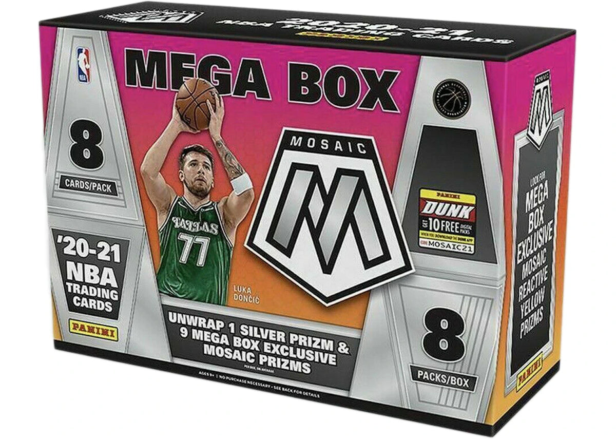 2020-21 Panini Mosaic Basketball Target Mega Box (Reactive Yellow Prizms) (8 Packs) -1