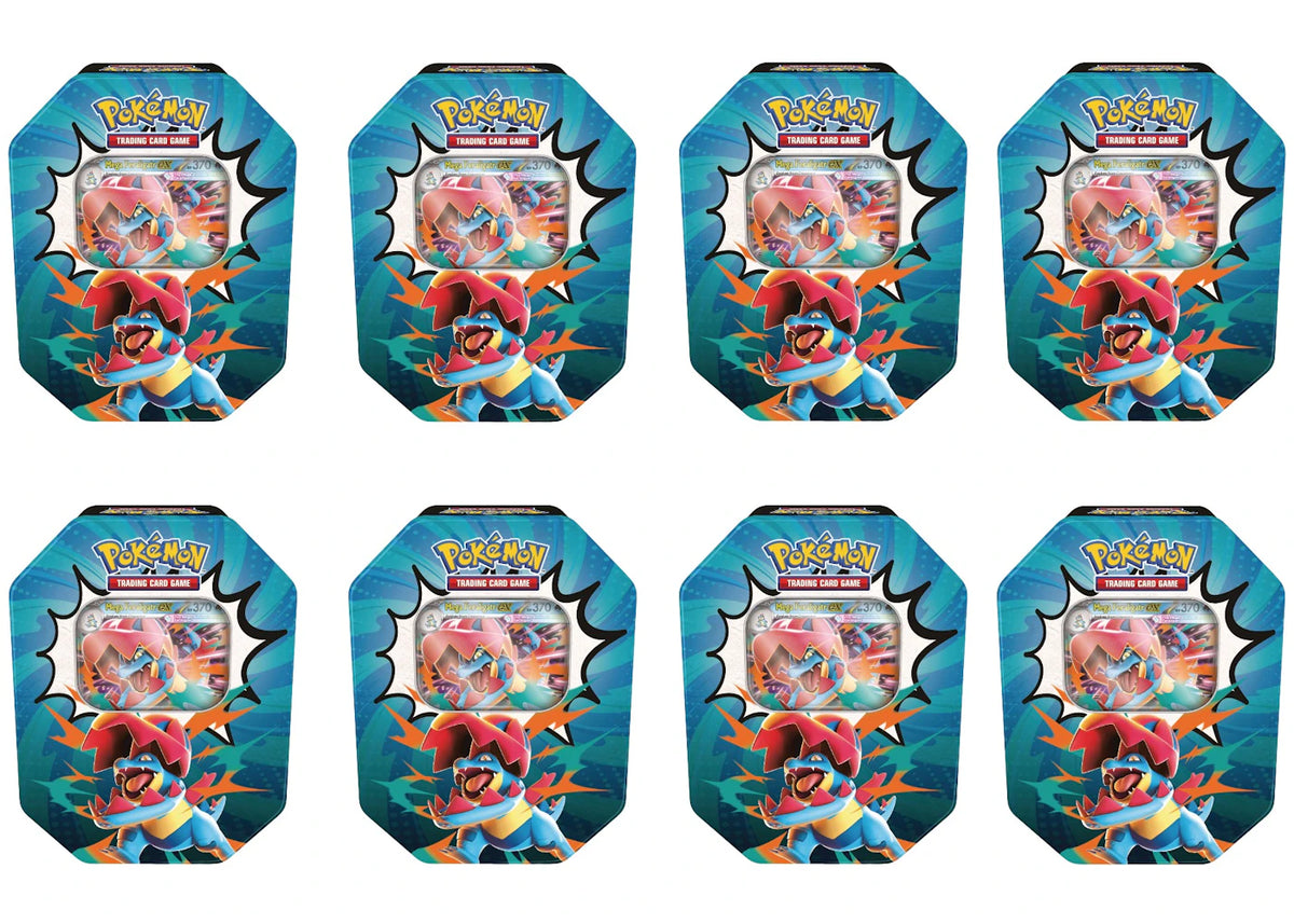 2026 Pokémon Mega Evolution Ascended Heroes Mega Feraligatr ex Tin 8x Lot -1