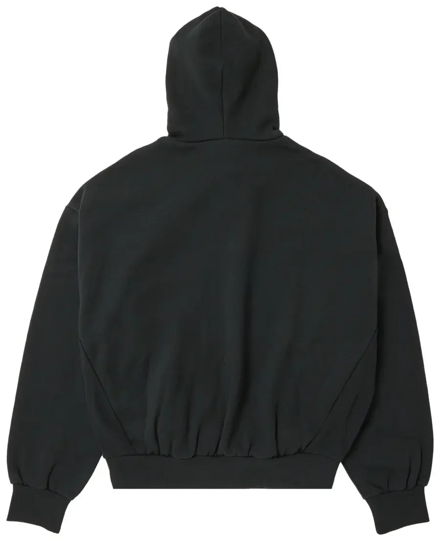 Back Fear of God Essentials Arch Logo Hoodie Jet Black