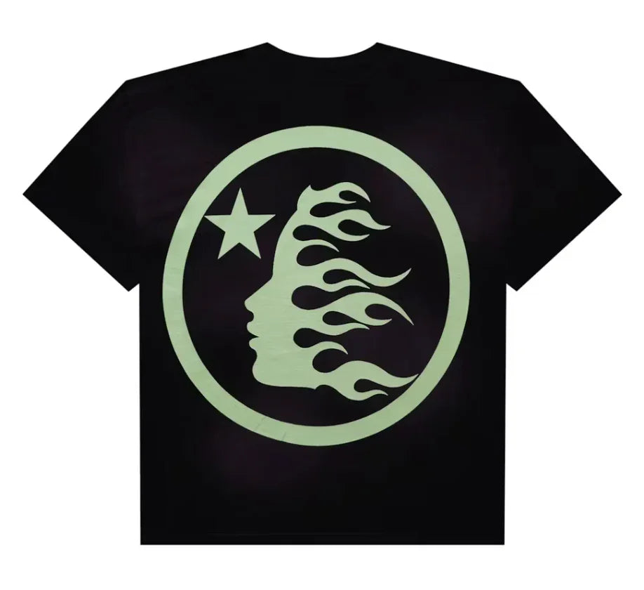 Back Hellstar Glow in the Dark Sports Logo T-shirt Purple